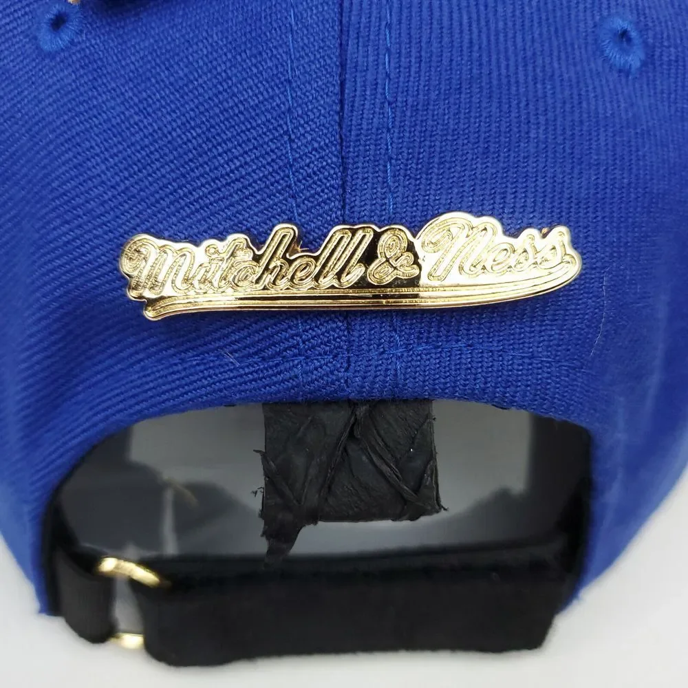 Golden State Warriors Mitchell & Ness NBA Strapback Cap Hat Fish Skin‎ Bill NWT